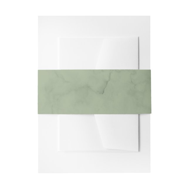 Grüne Marmorlandschaft Moderne Hochzeit Einladungsbanderole (Vorderseite Beispiel)