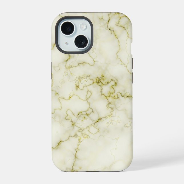 Grüne Marmorplatte Gemustert iPhone 15 Hülle (Rückseite)