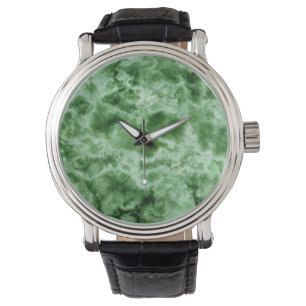 Grüne Marmorstruktur Armbanduhr
