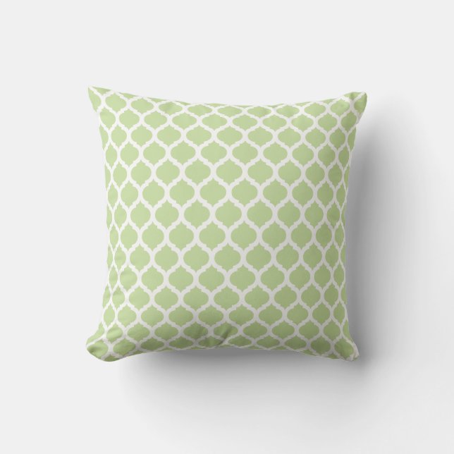 Grüne marokkanische Pattern-Kissen Kissen (Vorderseite)