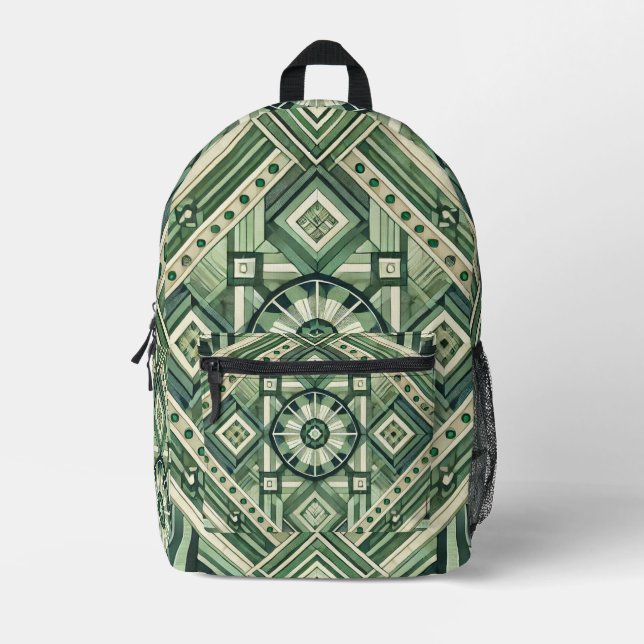 Grüne Maschine Bedruckter Rucksack (Vorderseite)