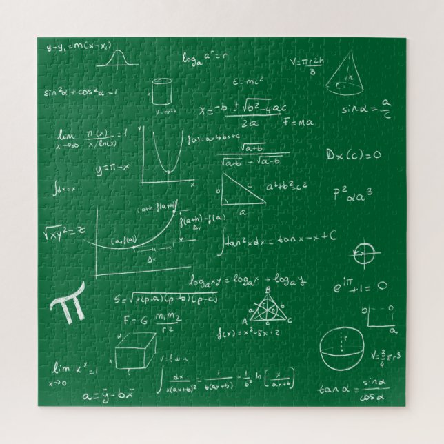Grüne mathematische Formeln und Gleichungen (Vertikal)