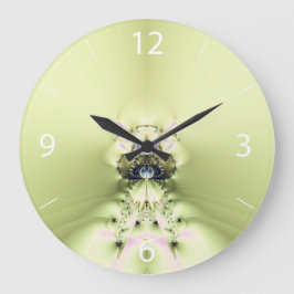 Grüne Meditation Große Wanduhr