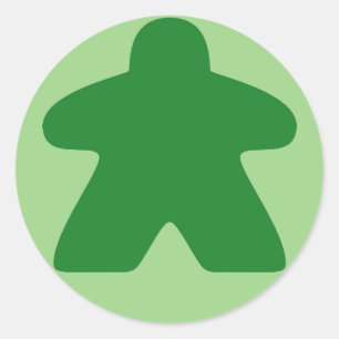 Grüne Meeple Aufkleber