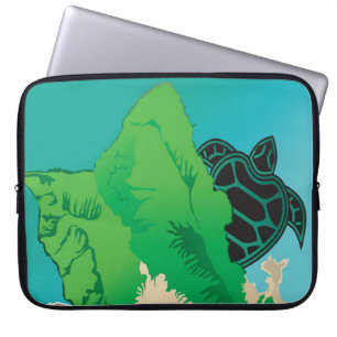 Grüne Meeresschildkröte Hanauma Bucht-Hawaiis Laptopschutzhülle