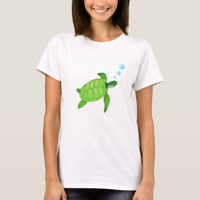 Grüne Meeresschildkröte T-Shirt (Vorderseite)