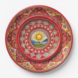 Grüne Melaminpapierplatte Pappteller