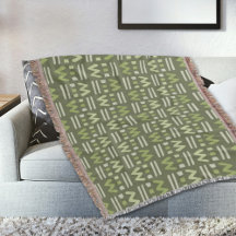 Grüne Memphis-Pattern-Wurfdecke