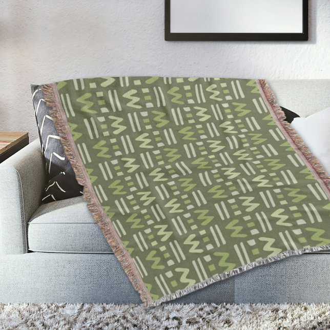 Grüne Memphis-Pattern-Wurfdecke Decke (Von Creator hochgeladen)