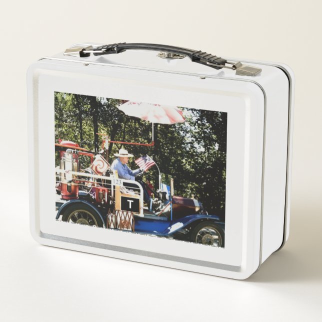 Grüne Metall-Lunchbox Metall Brotdose (Rückseite)