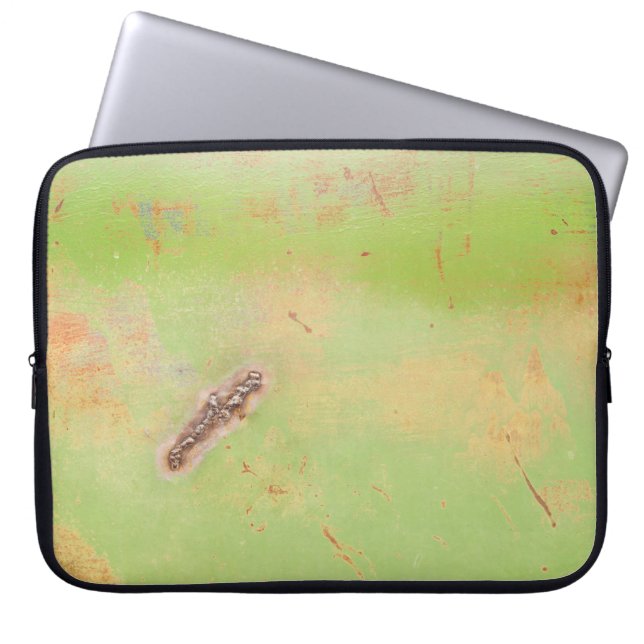 Grüne Metallschweißungs-Schmutz-Fotografie Laptopschutzhülle (Vorderseite)