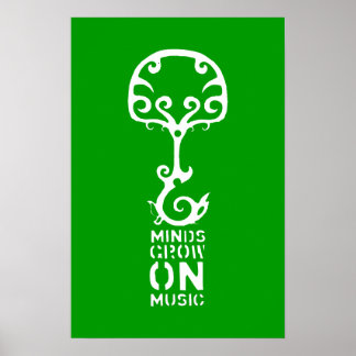 Grüne Minds wachsen auf Musikplakat Poster