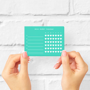 Grüne Mini Habit Tracker Sticky Notes Post-it Klebezettel