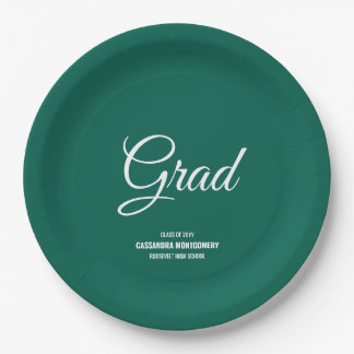 Grüne Minimalistische Moderne Graduierungspartei Pappteller