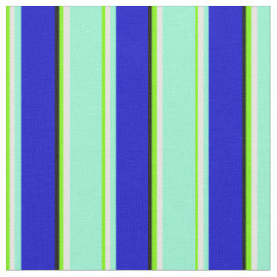 Grüne, Minzcreme, Aquamarine, blaue und schwarze L Stoff