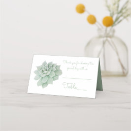 Grüne Minze Sukkulente Cactus Watercolor Wedding Platzkarte