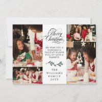 Grüne Mistel Frohe Weihnachten Fotocollage