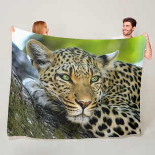GRÜNE MIT AUGEN SCHÖNHEIT: Das LEOPARD Fleecedecke