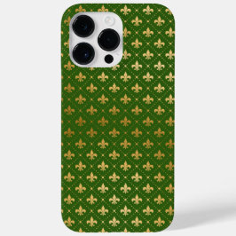 GRÜNE MIT GOLD FLEUR DI LIS PATTERN Case-Mate iPhone 14 PRO MAX HÜLLE