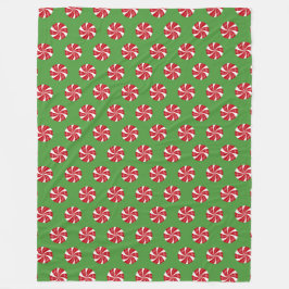GRÜNE MIT ROTEN UND WEISSEN CHRISTMAS HARTKANDIEN FLEECEDECKE