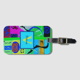 Grüne Mode Abstrakte Inspiration aus Matisse Gepäckanhänger