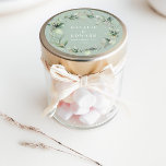 Grüne moderne Aquarellpflanze Gastgeschenk Hochzei Runder Aufkleber<br><div class="desc">Sage grün moderne rustikale Watercolor Blattpflanze botanische eucalyptus Kranz Gastgeschenk Hochzeit Aufkleber. Teil einer kompletten modernen,  eleganten Hochzeitssuite</div>