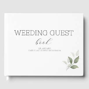 Grüne Moderne Hochzeit Gästebuch