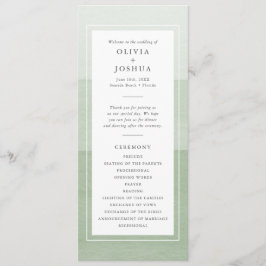 Grüne Moderne Hochzeit Programm