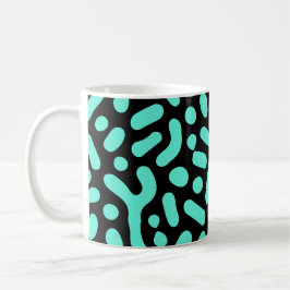 Grüne monochromatische geometrische Formen Kaffeetasse
