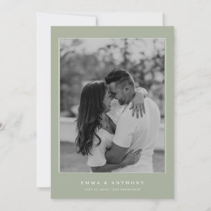 Grüne Monografie auf Vintager Ebene Save The Date