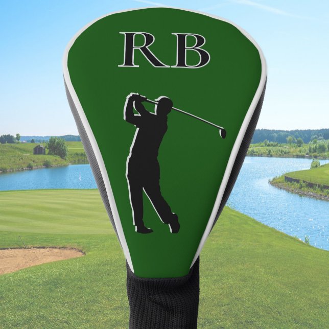 Grüne Monogramm-Golfkopfabdeckung für Herren Golf Headcover (Von Creator hochgeladen)