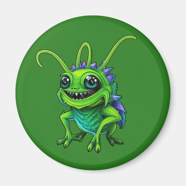 Grüne Monster-Grille -  Magnet (Vorne)