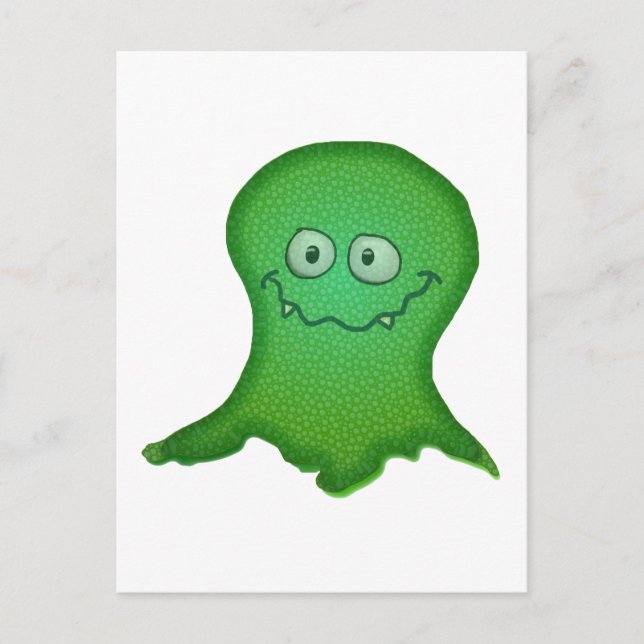 Grüne Monster Postkarte (Vorderseite)