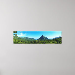 Grüne Moorea Insel im Panorama Leinwanddruck