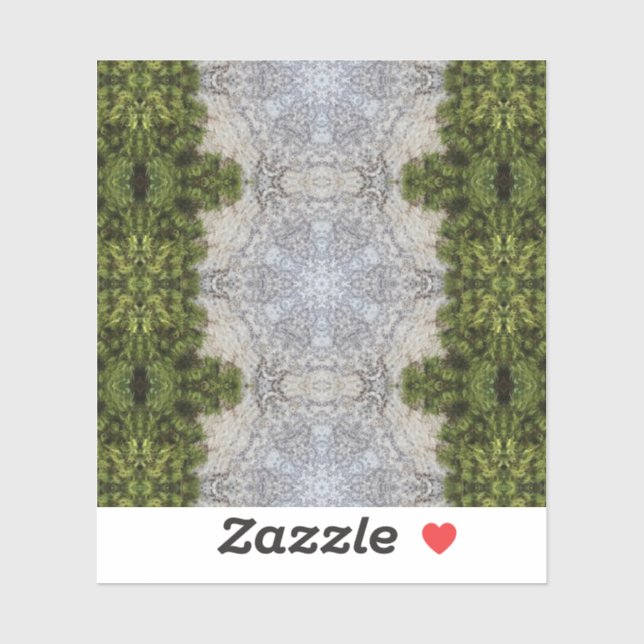 Grüne Moos und Natur Kunst Aufkleber (Blatt)