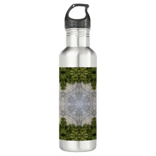 Grüne Moos und Natur Kunst Edelstahlflasche