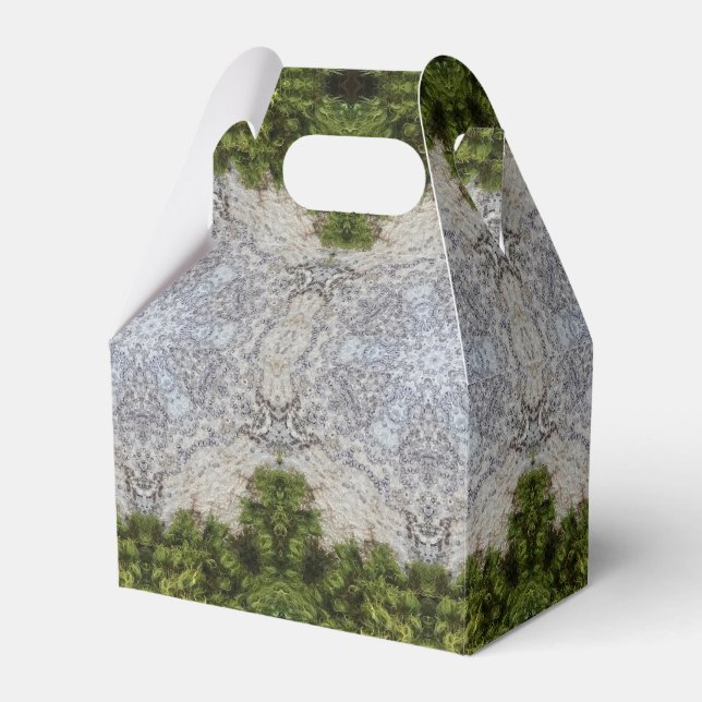Grüne Moos und Natur Kunst Geschenkschachtel (Vorderseite)