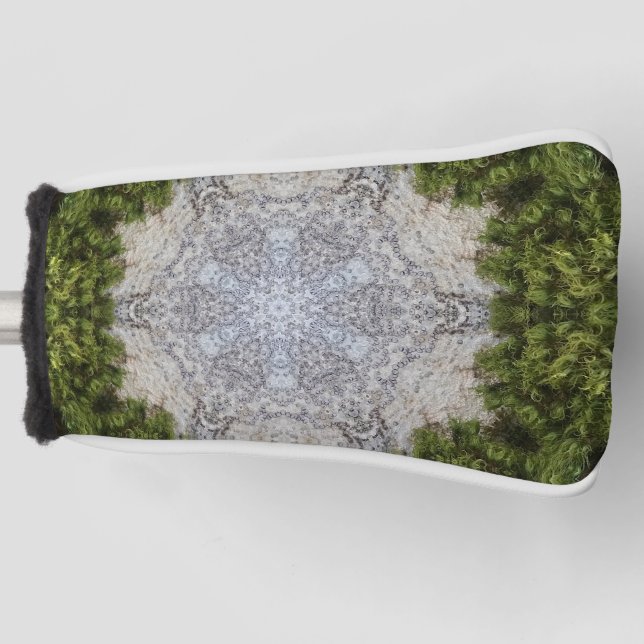 Grüne Moos und Natur Kunst Golf Headcover (Vorderseite)