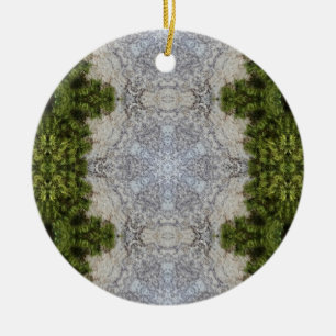 Grüne Moos und Natur Kunst Keramik Ornament