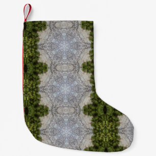 Grüne Moos und Natur Kunst Kleiner Weihnachtsstrumpf