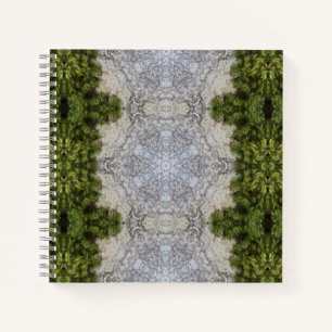 Grüne Moos und Natur Kunst Notizbuch