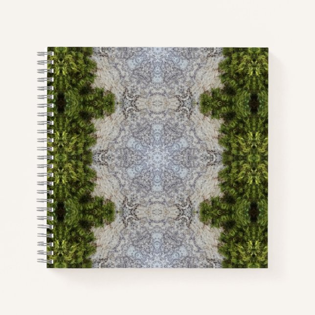 Grüne Moos und Natur Kunst Notizbuch (Vorderseite)