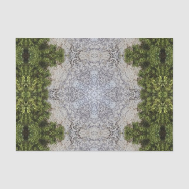 Grüne Moos und Natur Kunst Seidenpapier (Vorderseite)