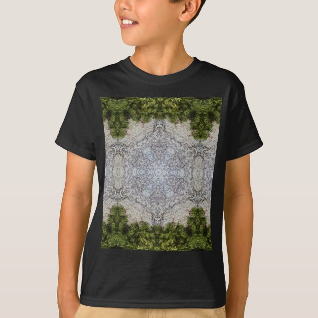 Grüne Moos und Natur Kunst T-Shirt (Vorderseite)