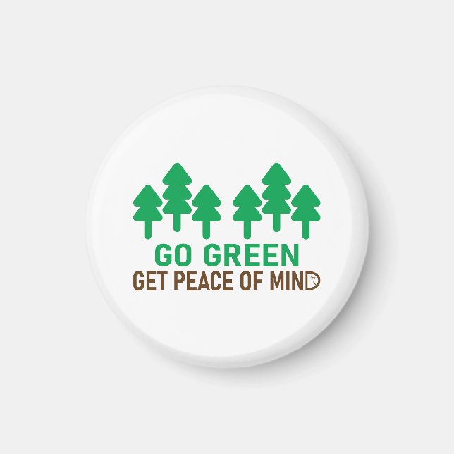 Grüne motivierend Gestaltung zum Schutz der Natur Magnet (Vorne)