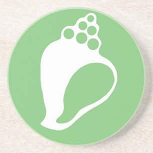 Grüne Muschel Getränkeuntersetzer