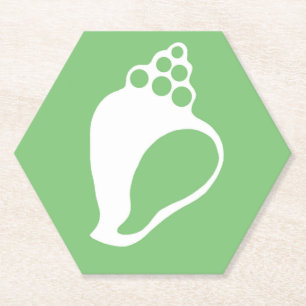 Grüne Muschel Untersetzer