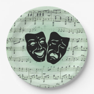 Grüne Musik und griechische Masken im Theater Pappteller