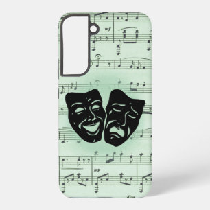 Grüne Musik und Theater Griechische Masken Samsung Galaxy Hülle