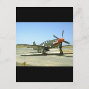 Grüne Mustang P51 Taxiing_WWII Flugzeuge Postkarte